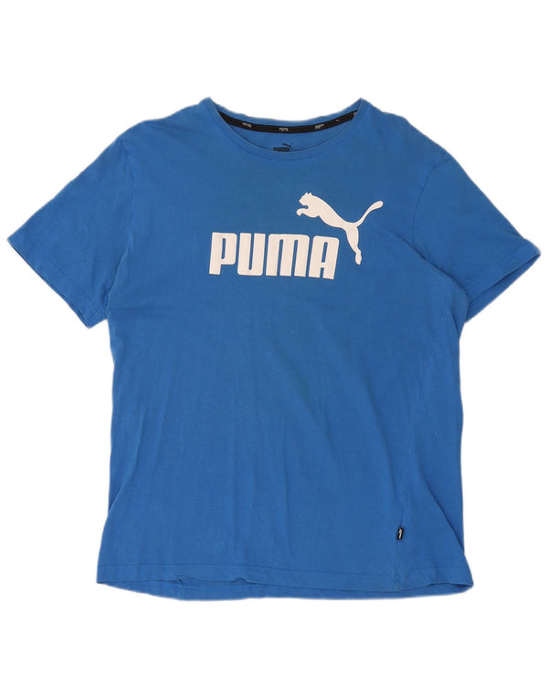Женская футболка с короткими рукавами и графикой Puma Top UK 16, большой синий хлопок