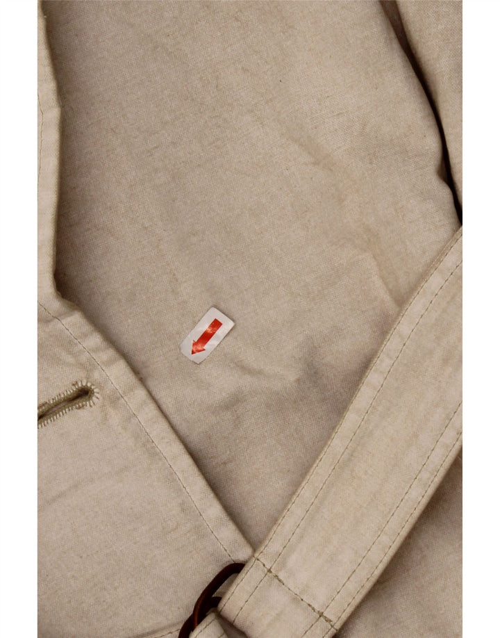 Женское двубортное пальто MURPHY & NYE UK 14, средний бежевый хлопок