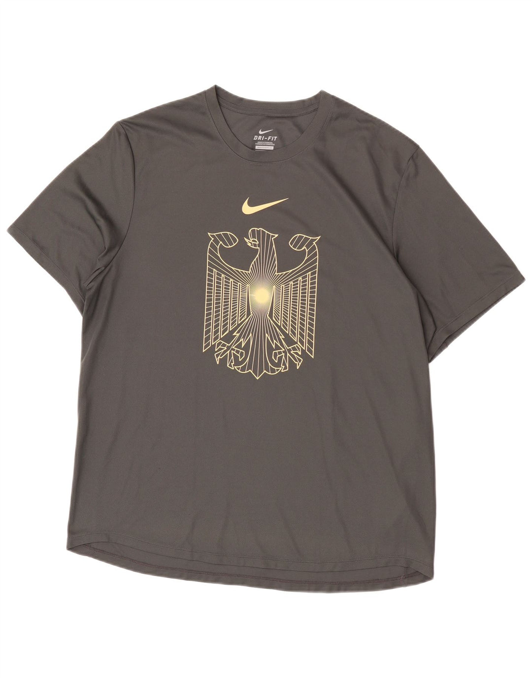 Мужская футболка Nike Dri Fit с графическим рисунком, большой серый полиэстер