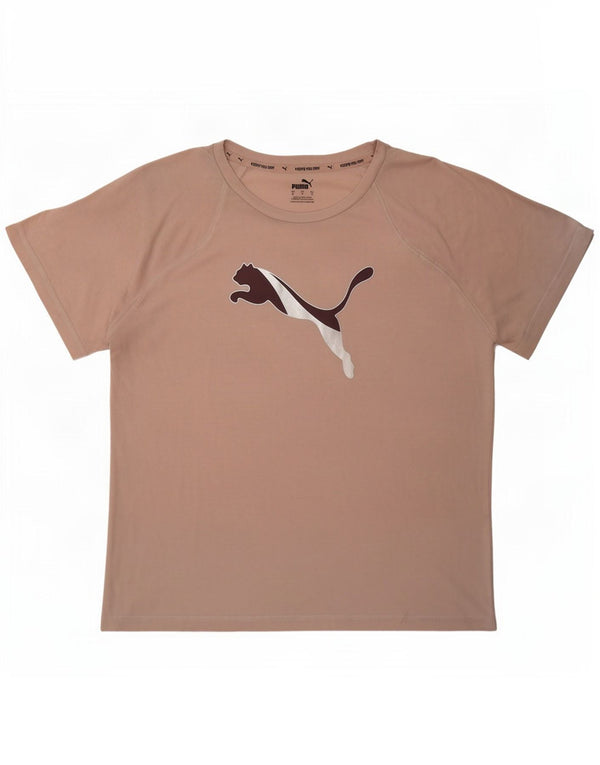 Женская футболка оверсайз с рисунком Puma Top UK 10, маленький розовый полиэстер