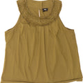 MOSSIMO Womens Sleeveless Blouse Top UK 20 2XL Khaki Cotton Vintage Mossimo and Second-Hand Mossimo from Messina Hembry 