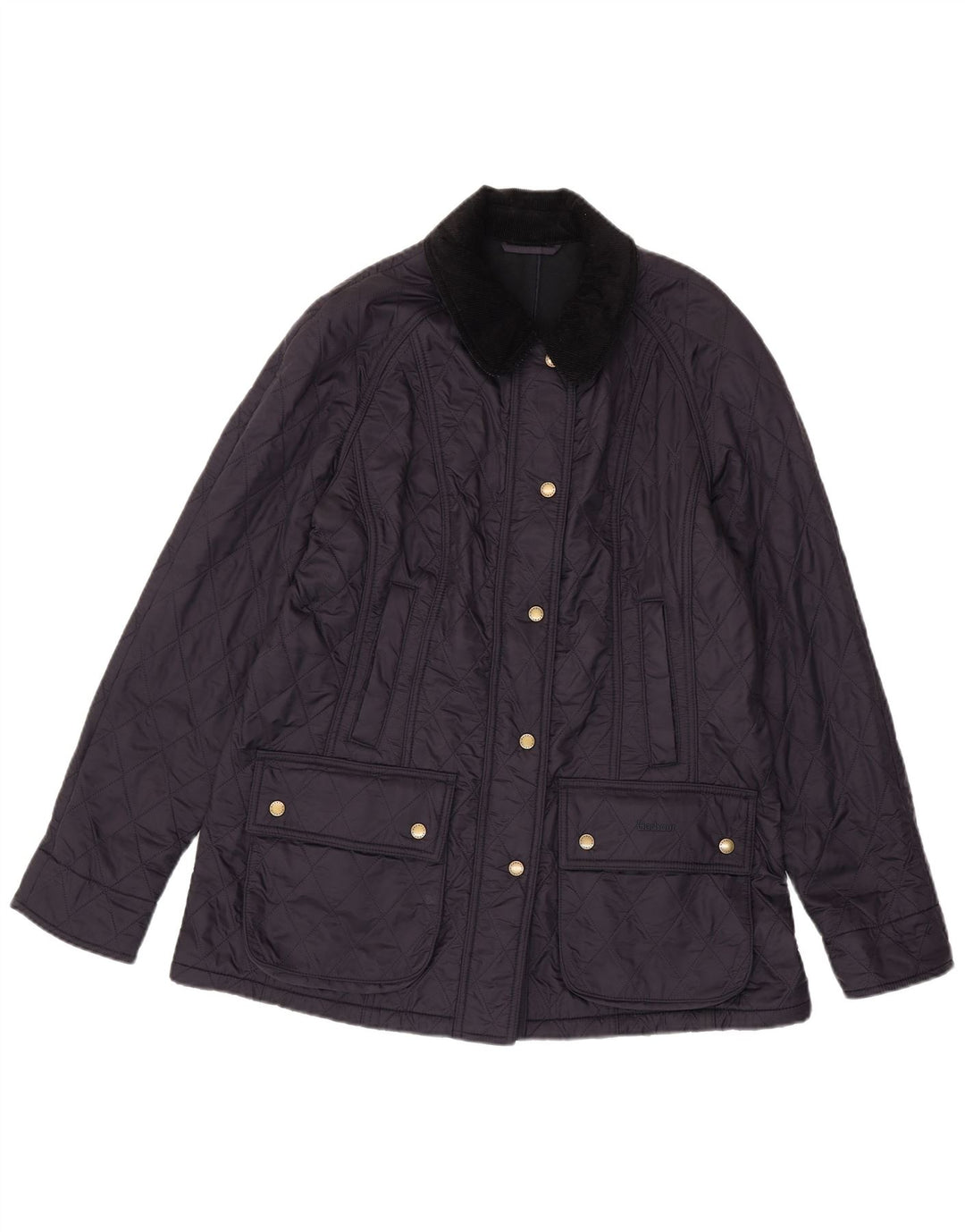 Женская стеганая куртка Barbour UK 14, большая, темно-синяя