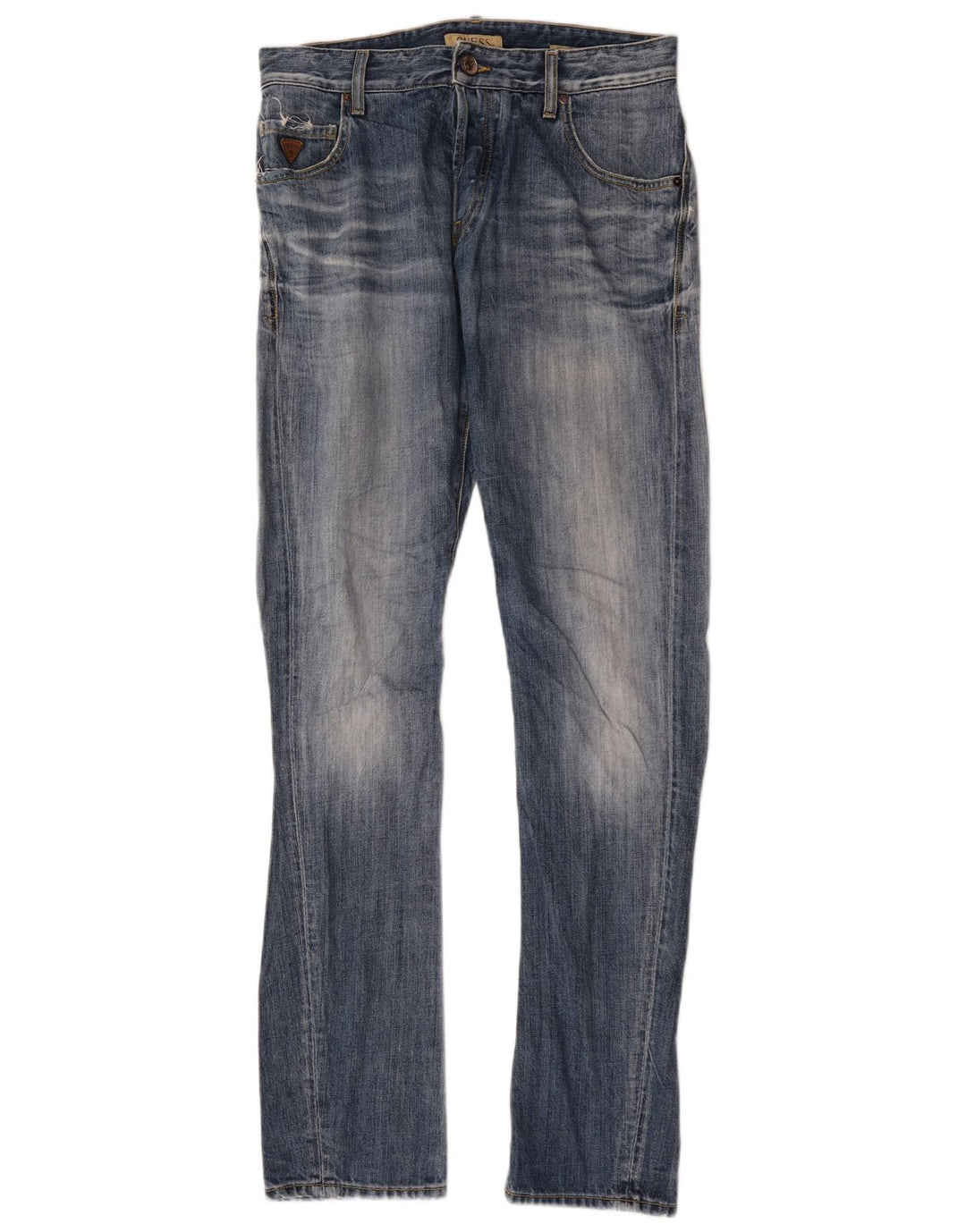 Мужские узкие джинсы Guess W30 L34 синие, хлопок
