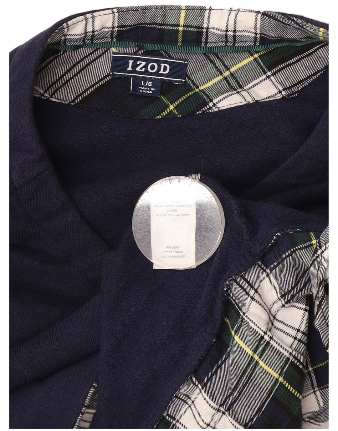 Женский свитер Izod UK 16, большой размер, темно-синий, хлопок