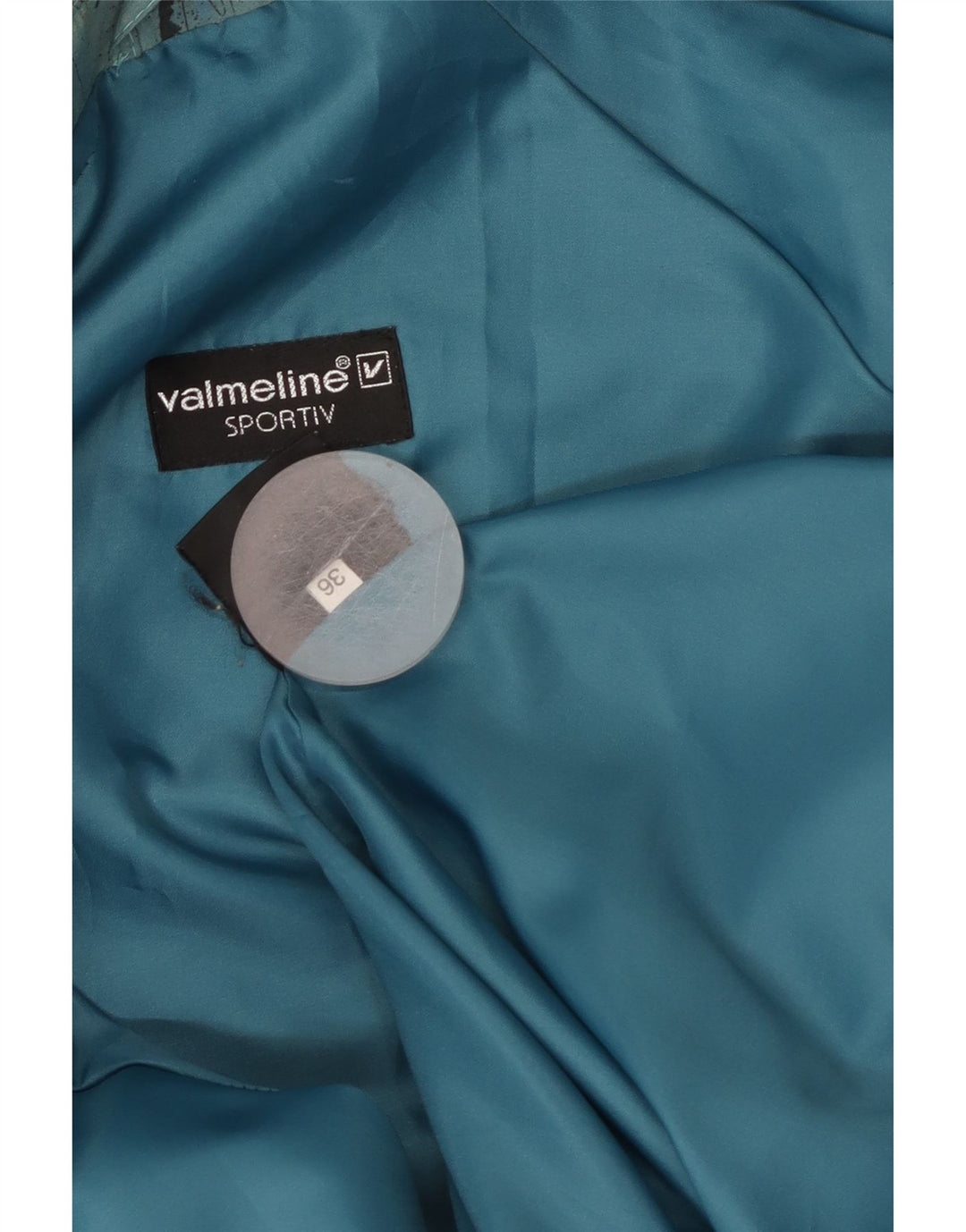 VALMELINE Женское пальто оверсайз EU 36, маленькое синее с цветными блоками