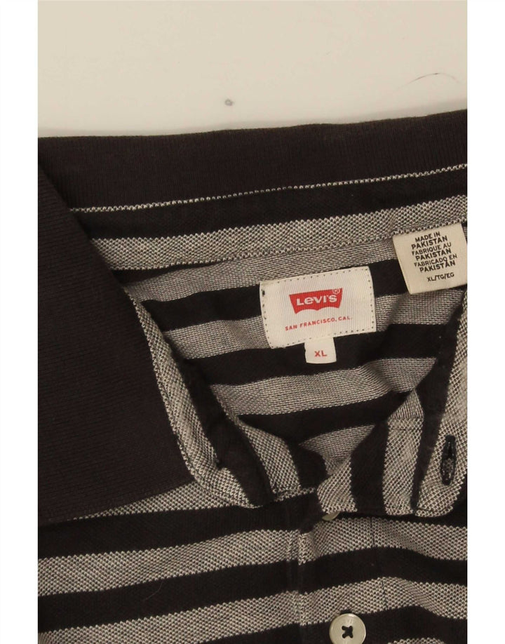 Мужская рубашка-поло Levi's XL в черную полоску