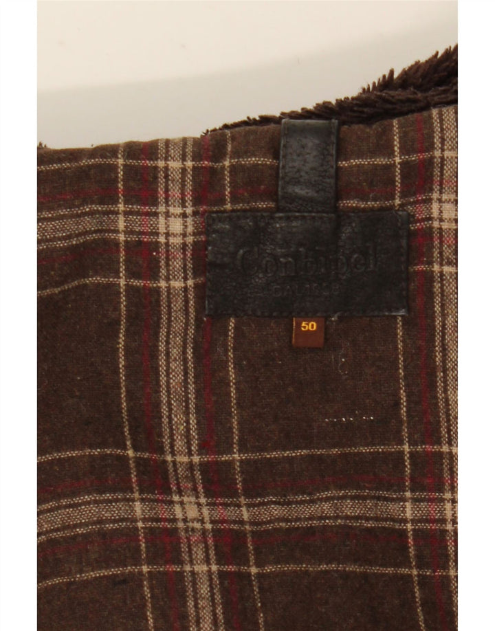 Мужская кожаная куртка с капюшоном Conbipel IT 50 Medium Brown Leather