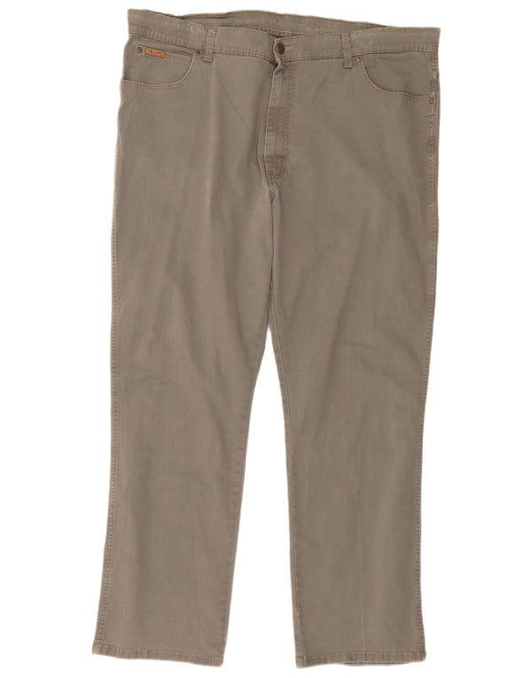 Мужские прямые повседневные брюки Wrangler Texas Stretch W42 L32, серый хлопок