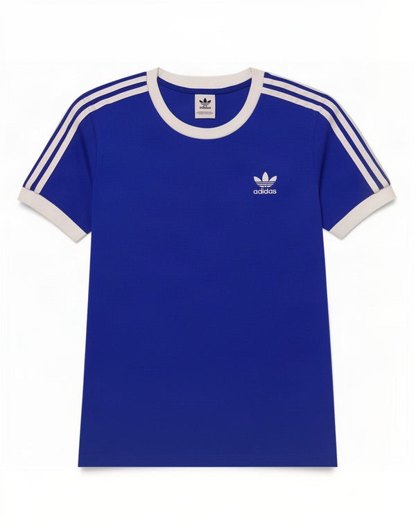 Женская футболка Adidas Top UK 10, маленькая, синяя, хлопок