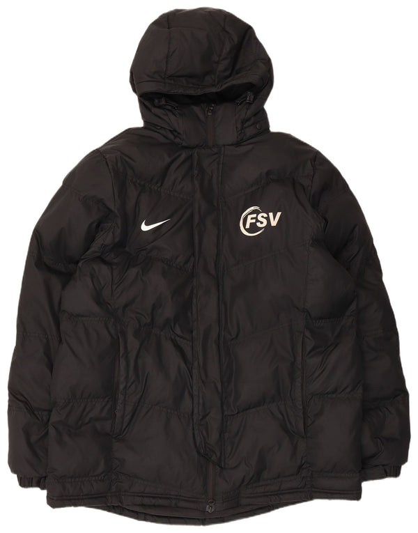 Мужская утепленная куртка с капюшоном и графикой Nike UK 42 XL, черная