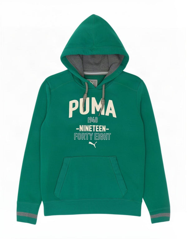 Мужской джемпер с капюшоном Puma, маленький зеленый, хлопок