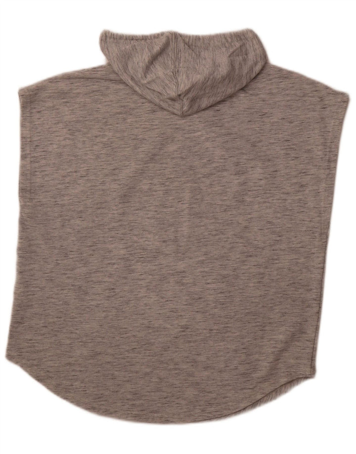 TOMMY HILFIGER Womens Longline Oversized Graphic Vest Top UK 10 Small Grey