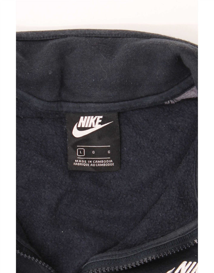 Мужской спортивный костюм Nike, большая хлопковая куртка темно-синего цвета с цветными блоками