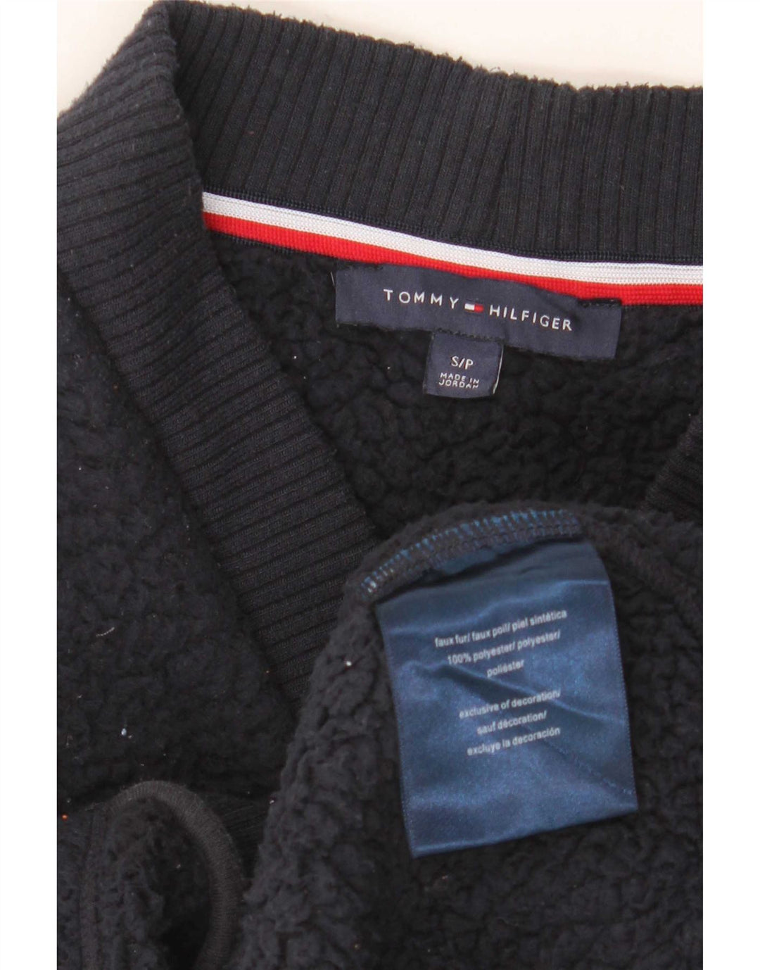 Женская флисовая куртка Tommy Hilfiger UK 10, маленький размер, темно-синий, полиэстер