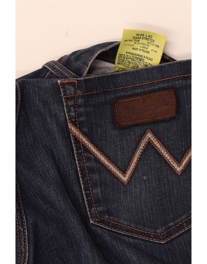 Мужские прямые джинсы Wrangler Texas Stretch W35 L30, темно-синий хлопок