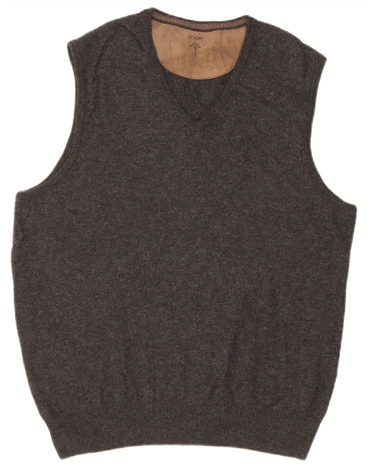 Мужская майка Joop Vest IT 48, средний черный в крапинку из натуральной шерсти