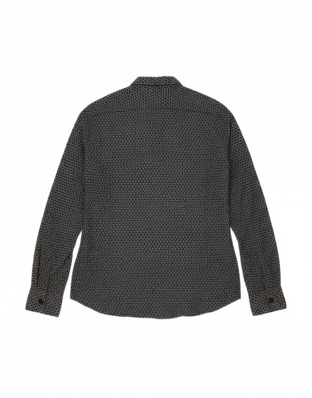 REPLAY Mens Regular Fit Shirt Large Grey Geometric Cotton
