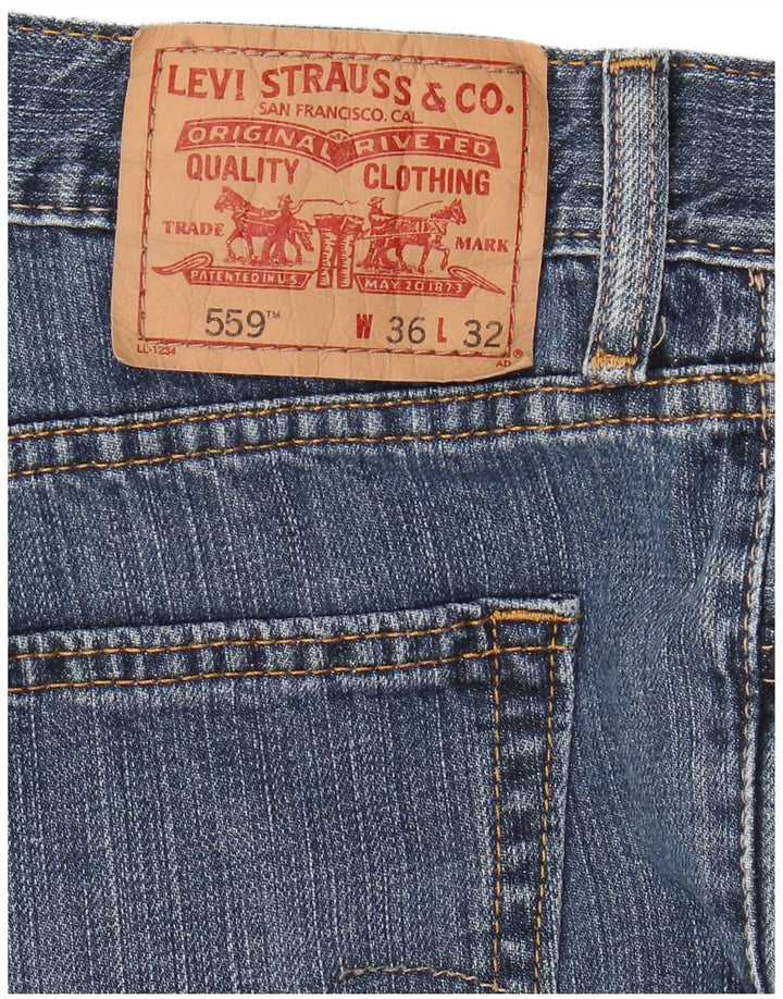 Мужские прямые джинсы LEVI'S 559 свободного кроя W36 L32 синие, хлопок