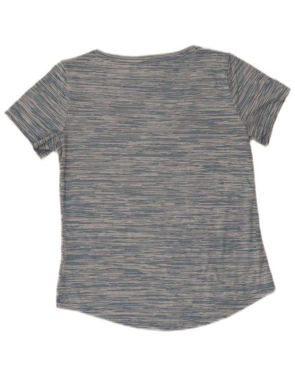 Женская футболка свободного покроя Nike Dri Fit UK 6 XS, полиэстер в синюю полоску