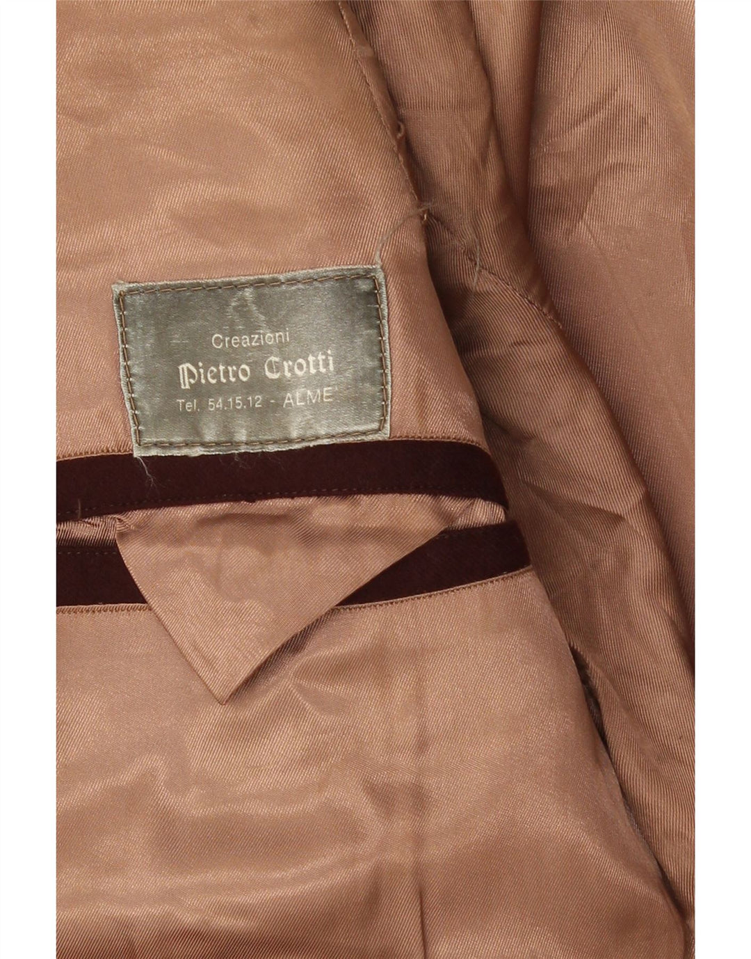 Винтажное мужское пальто UK 36, маленькое коричневое