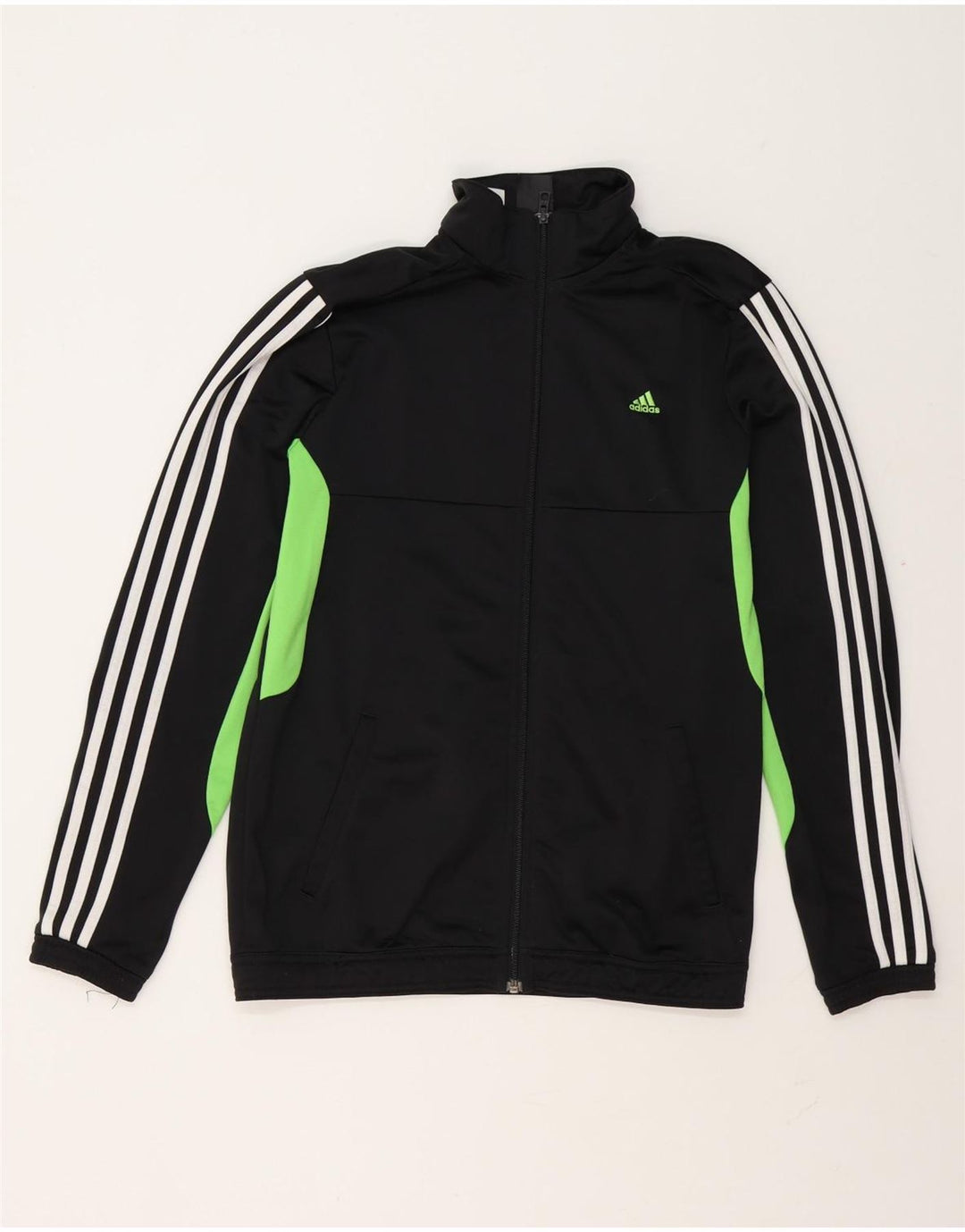 Мужской спортивный костюм Adidas, верхняя куртка, маленький черный полиэстер с цветными блоками