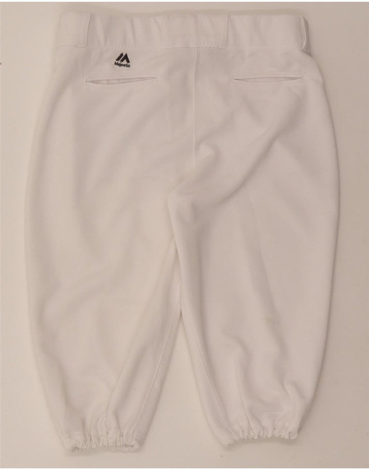 MAJESTIC Womens Bermuda Shorts W32 Large  White Vintage Majestic and Second-Hand Majestic from Messina Hembry 