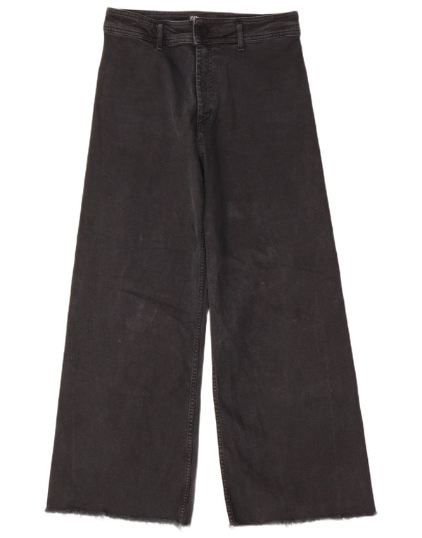 Женские прямые широкие джинсы Zara The Marine EU 42, большие W32 L29, черные