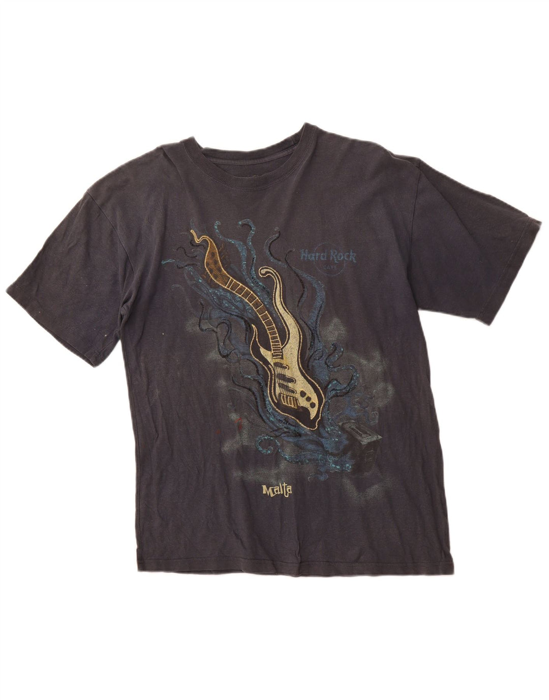 Мужская футболка HARD ROCK с рисунком Мальта, топ среднего серого цвета, хлопок