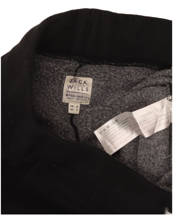 JACK WILLS Женские спортивные брюки с графическим принтом, брюки для бега, UK 8, маленькие черные