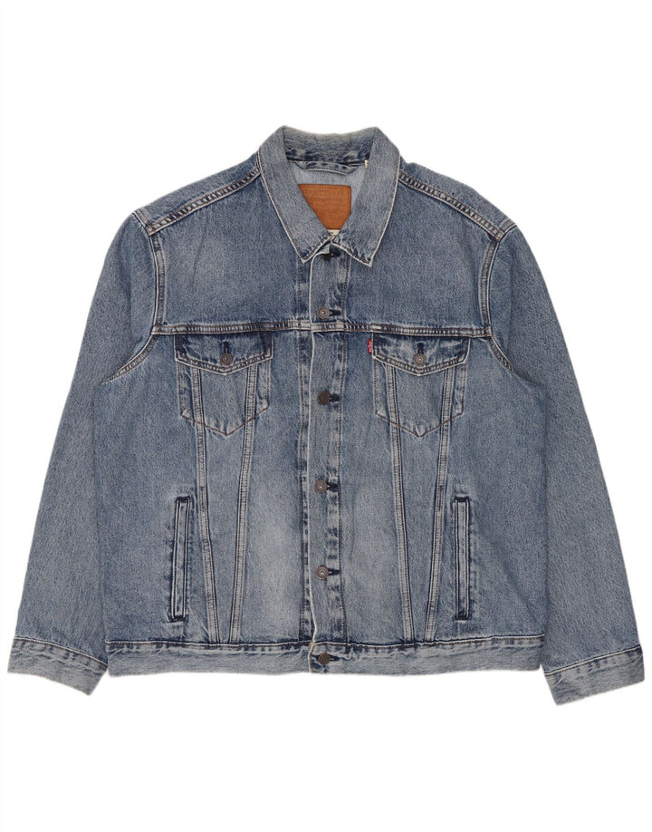 Мужская джинсовая куртка Levi's UK 42 XL, синяя, хлопок