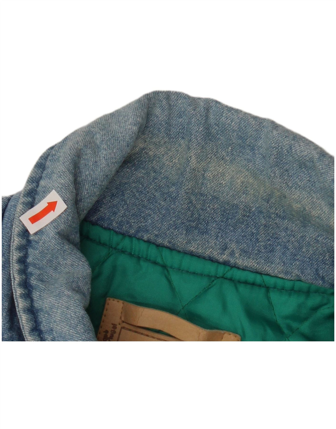 HEIN GERICKE Мужская джинсовая куртка свободного кроя в стиле милитари, Великобритания 38, средний синий хлопок