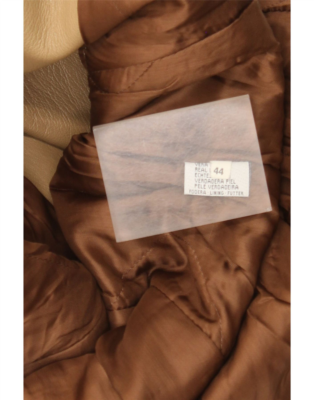 Винтажное женское кожаное пальто IT 44 Medium Beige