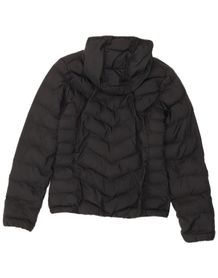 Женская утепленная куртка Adidas с капюшоном UK 10, маленькая, черный полиэстер