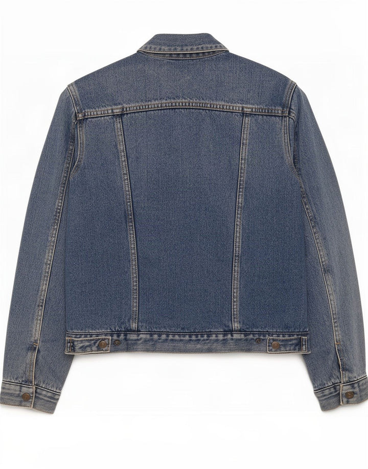 Женская джинсовая куртка из шерпы Levi's UK 14, большая синяя