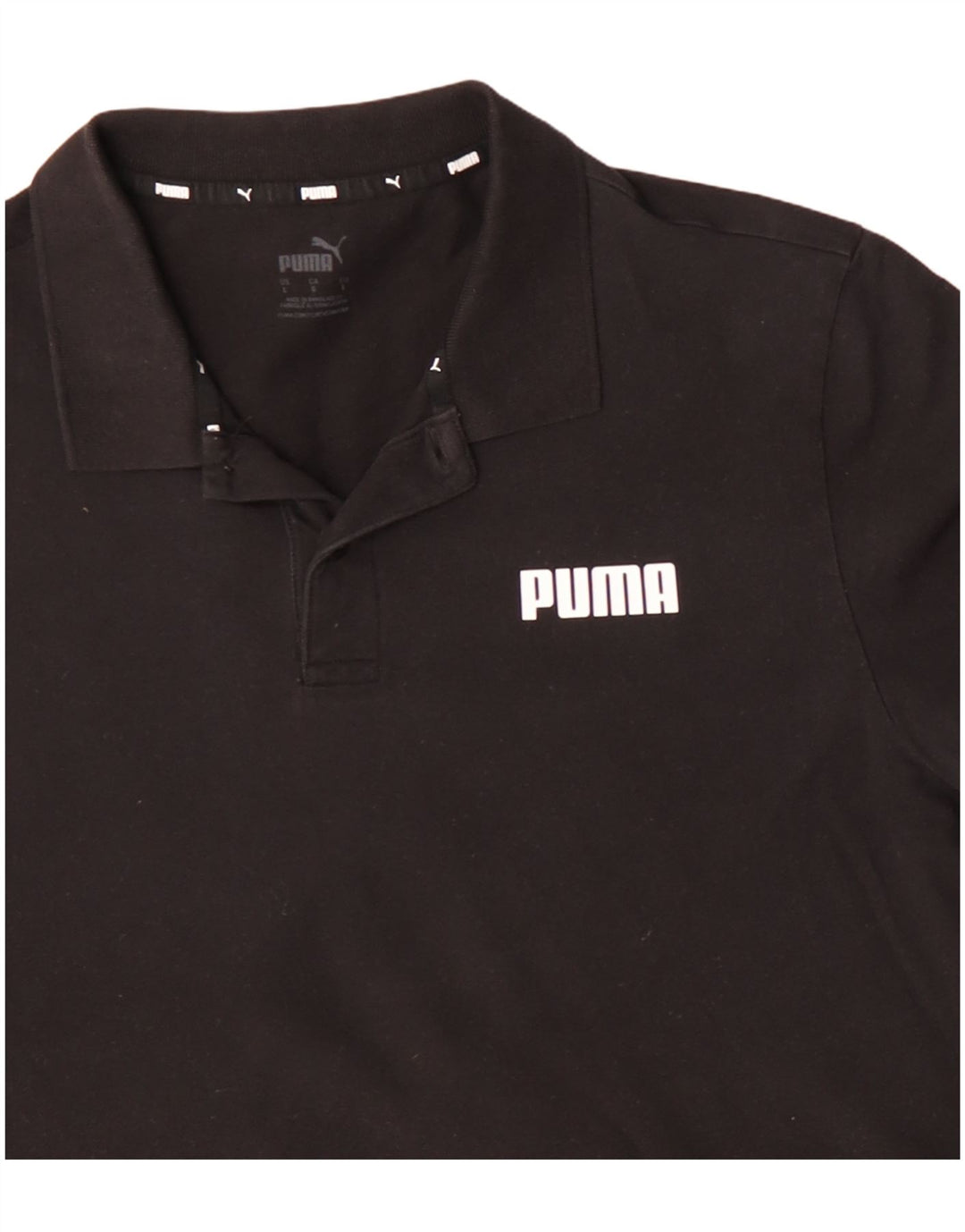 Мужская рубашка-поло PUMA, большая черная, хлопок