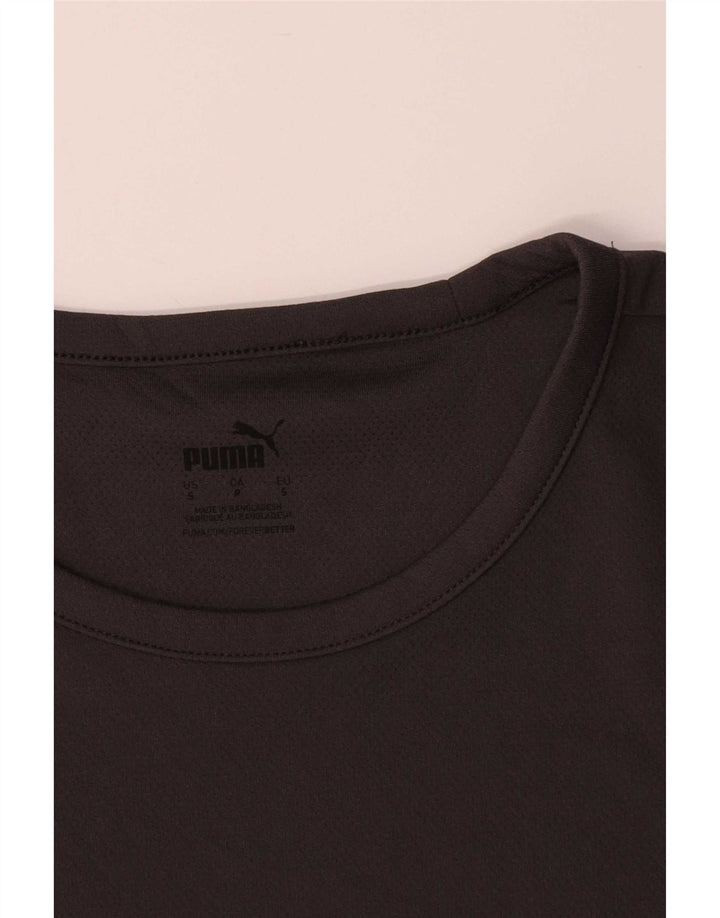 Мужская футболка Puma, маленький черный полиэстер с цветными блоками
