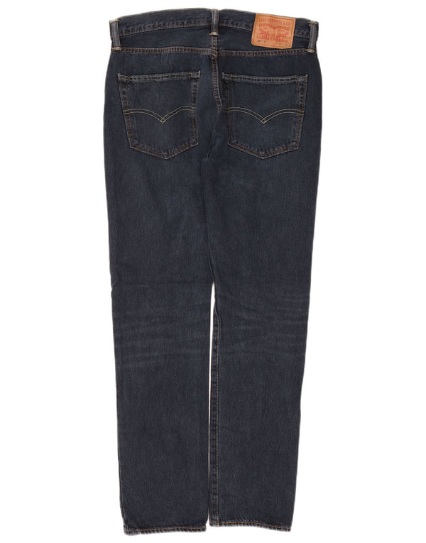 Мужские прямые джинсы Levi's 501 W32 L32 темно-синие, хлопок