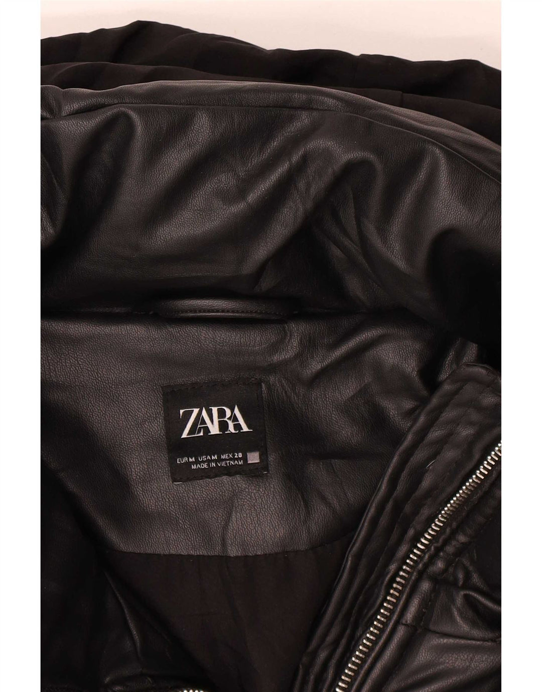 Женская пуховая куртка оверсайз с капюшоном Zara UK 14, средний черный