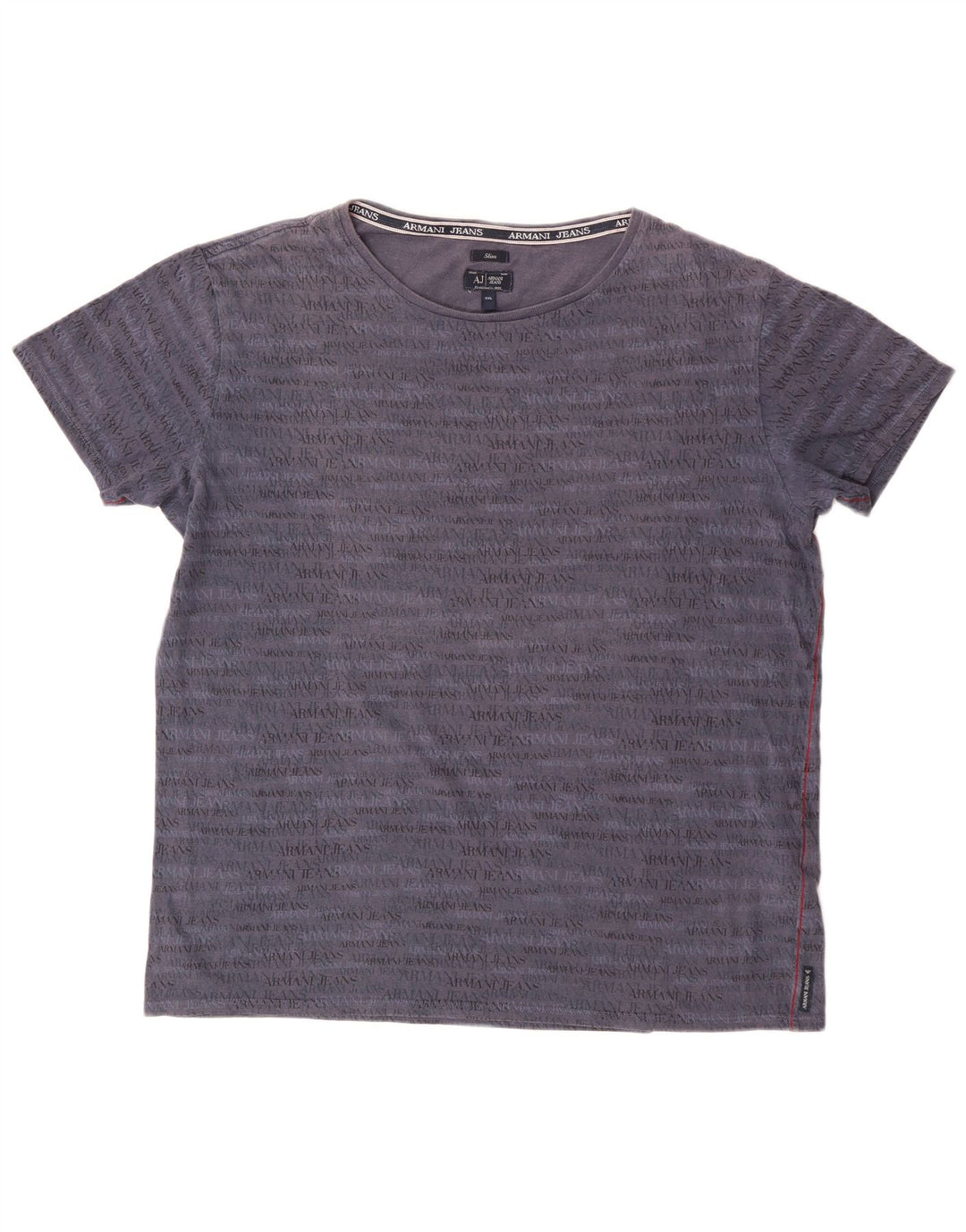 ARMANI JEANS Мужская тонкая футболка с рисунком Топ 2XL Темно-синий