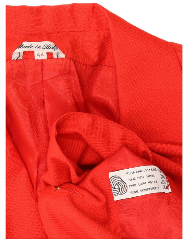 ВИНТАЖНЫЙ комплект женской юбки из 2 предметов на 2 пуговицах IT 44, средний W26, красная шерсть