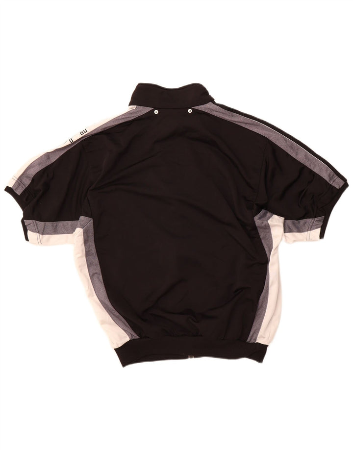 Мужская спортивная куртка Adidas с графическим рисунком UK 38/40, средний черный полиэстер