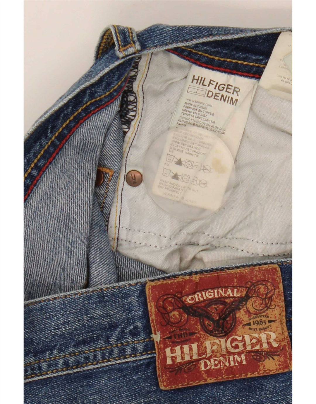 Мужские прямые джинсы Tommy Hilfiger W33 L32 синие, хлопок