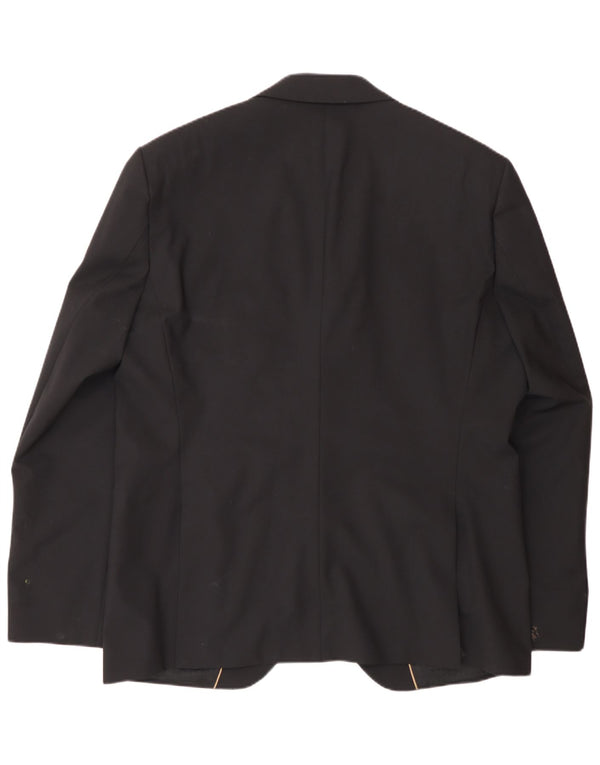 Мужской пиджак Hugo Boss на 2 пуговицах EU 56 3XL, черная шерсть