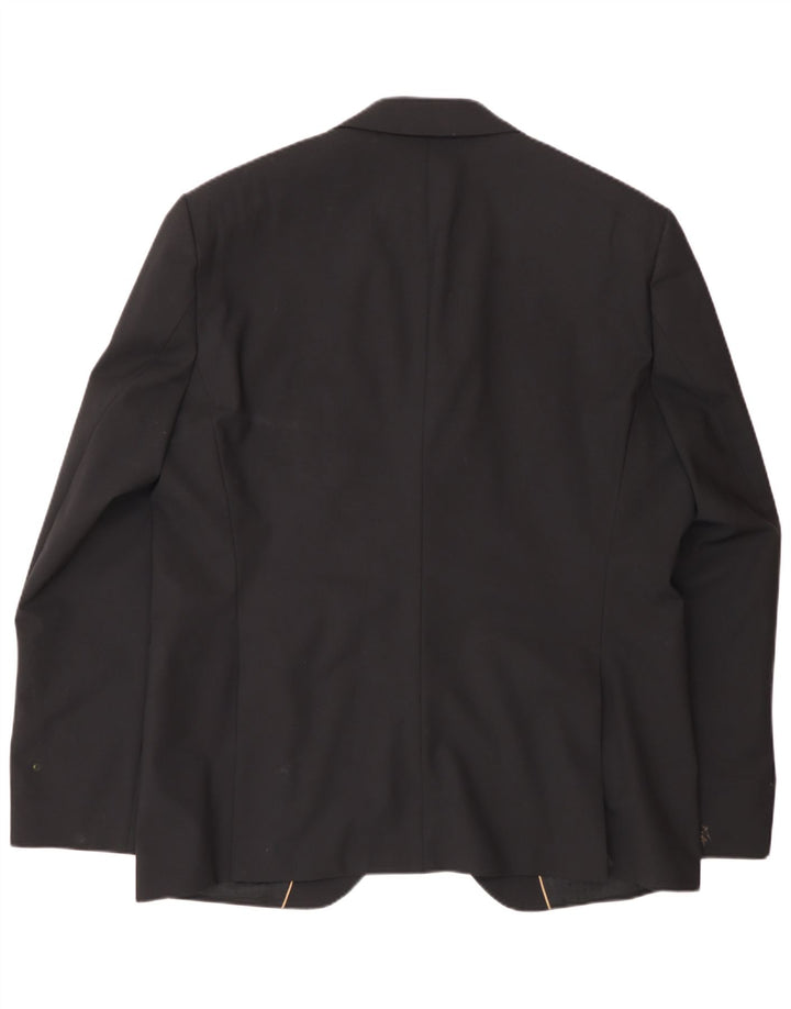 Мужской пиджак Hugo Boss на 2 пуговицах EU 56 3XL, черная шерсть