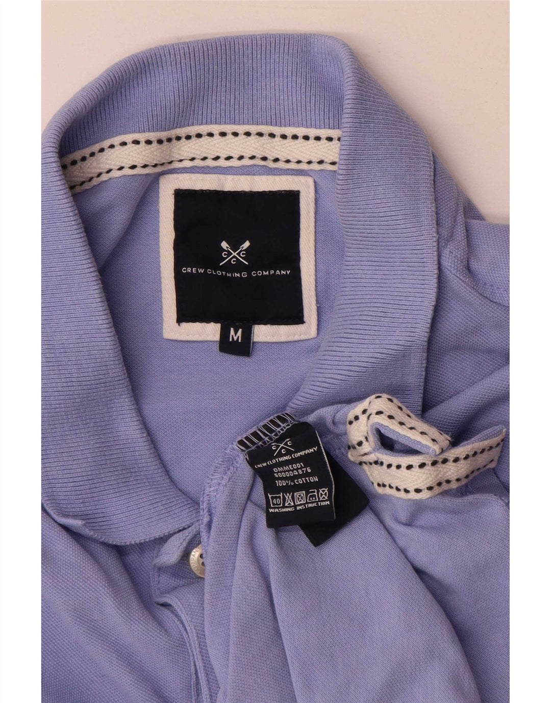 Crew Clothing Мужская рубашка поло из хлопка среднего фиолетового цвета