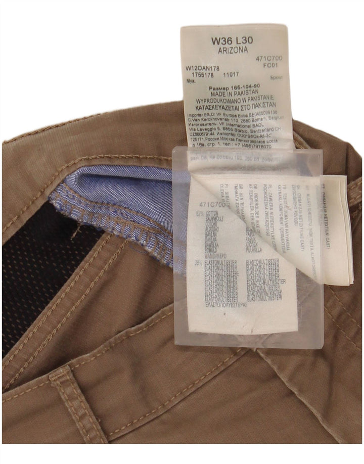 Мужские прямые брюки-чинос WRANGLER Arizona W36 L30, коричневые, хлопковые