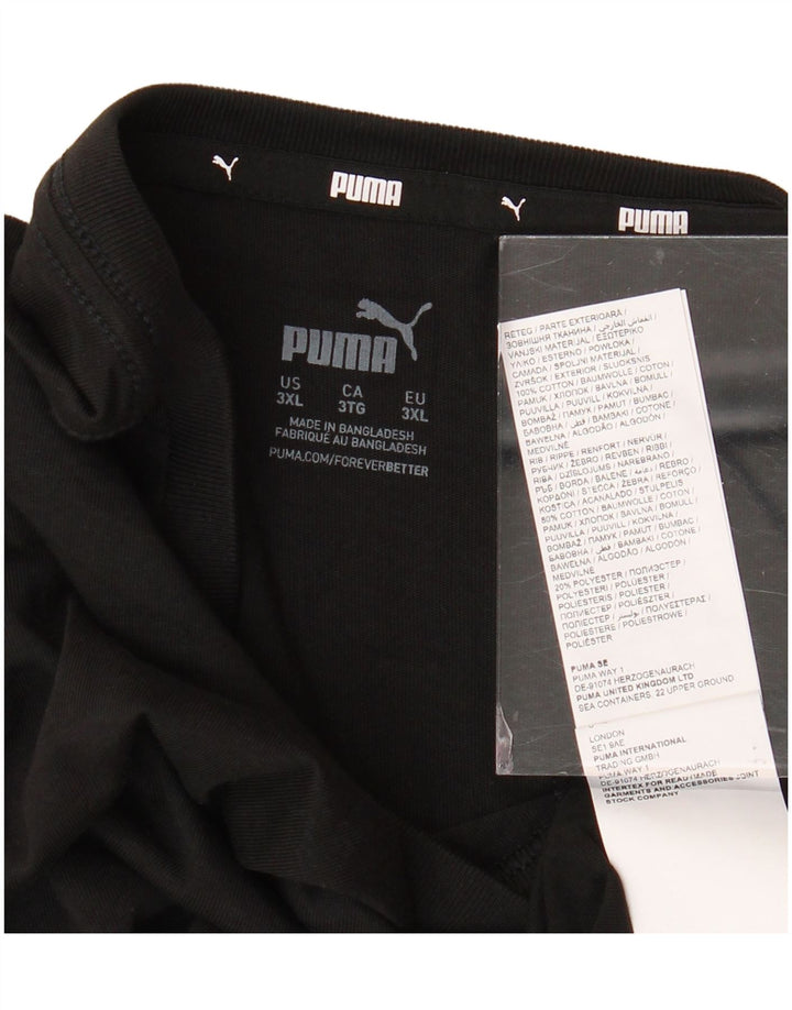 Мужская футболка PUMA Top 3XL, черный хлопок