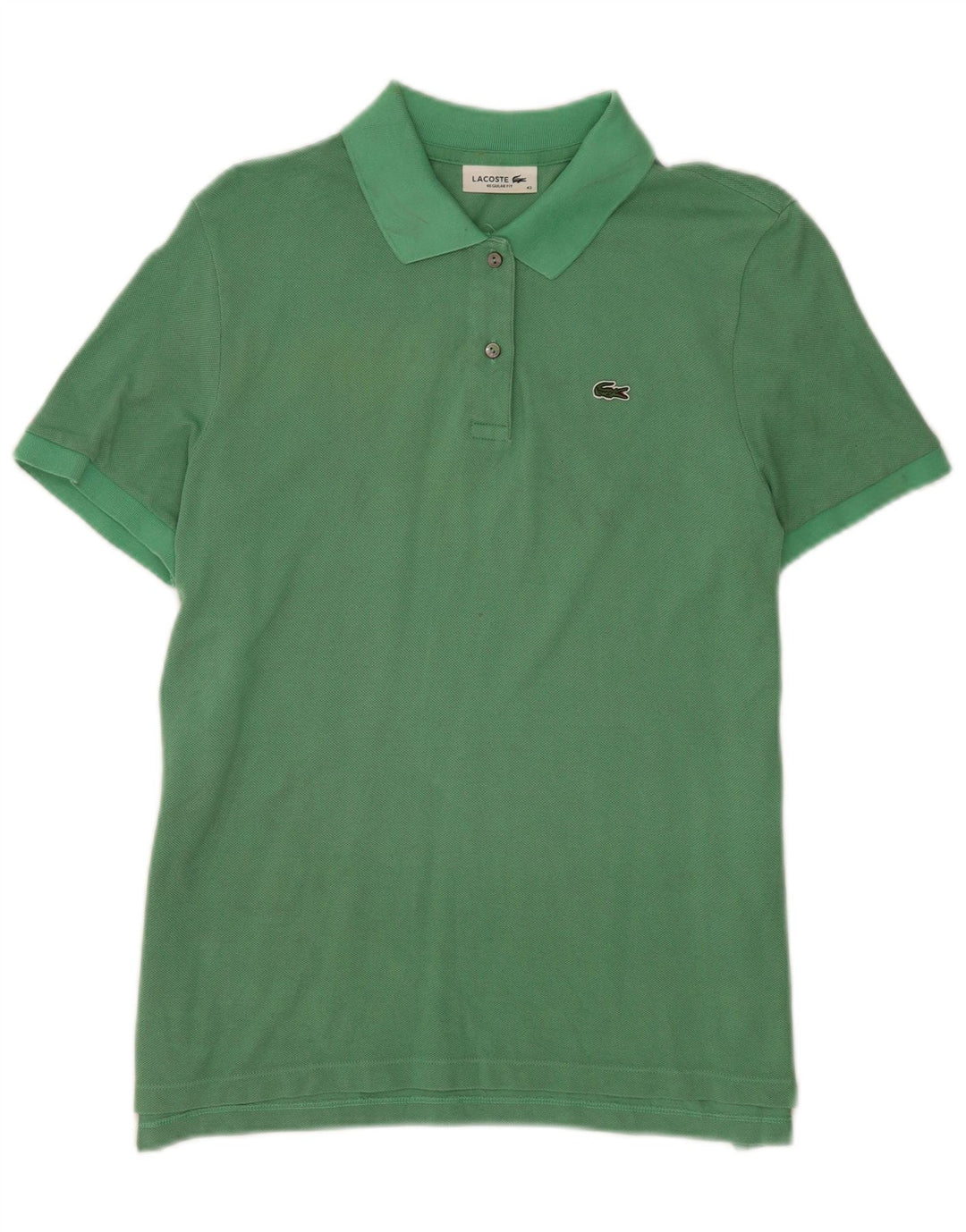Женская рубашка поло Lacoste, размер 42, большая, зеленая, хлопок