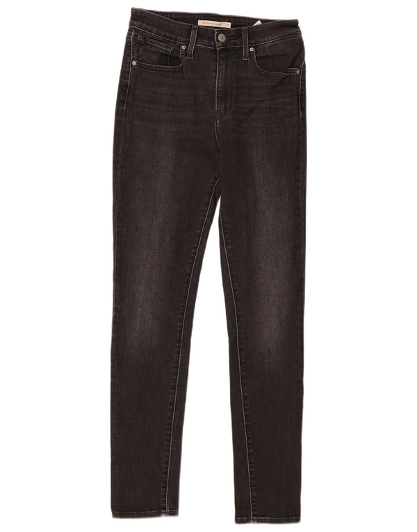Женские джинсы скинни Levi's 721 с высокой посадкой W27 L30, черный хлопок