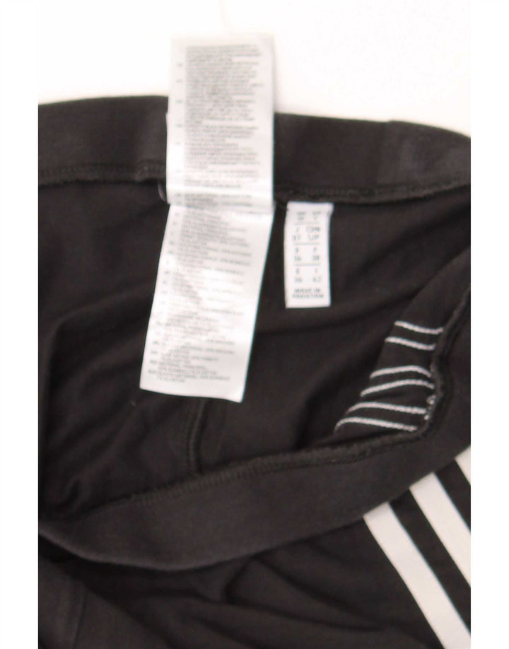 Женские леггинсы Adidas UK10, маленькие черные хлопковые